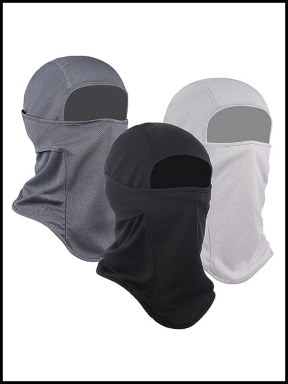 3 Pack Balaclava Ski Mask Full Face Cover Windproof Winter Outdoor Unisex